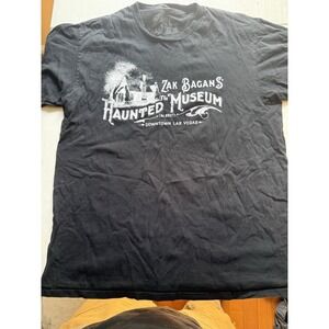 ZAK BAGANS' HAUNTED MUSEUM DOWNTOWN LAS VEGAS TEE T SHIRT Mens Medium Black